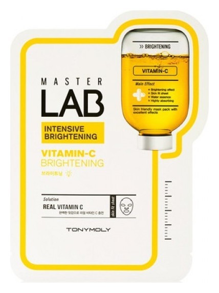Маска отбеливающая на основе витамина С Master Lab Vitamin C Brightening Mask Sheet Tony Moly