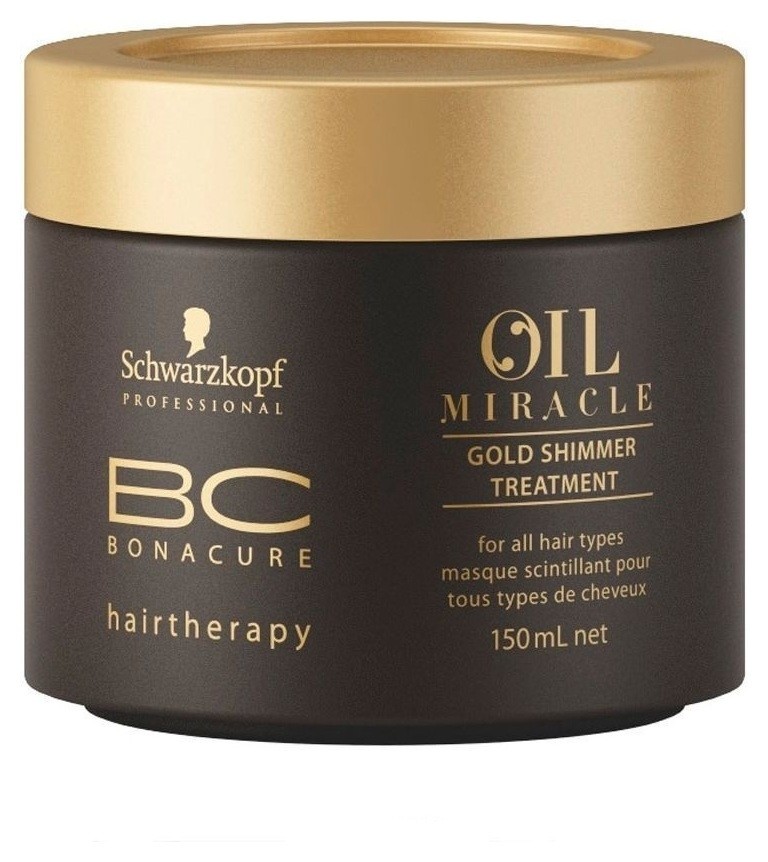 Маска Золотое сияние с аргановым маслом Schwarzkopf Professional BC Oil Miracle для жёстких и толстых волос