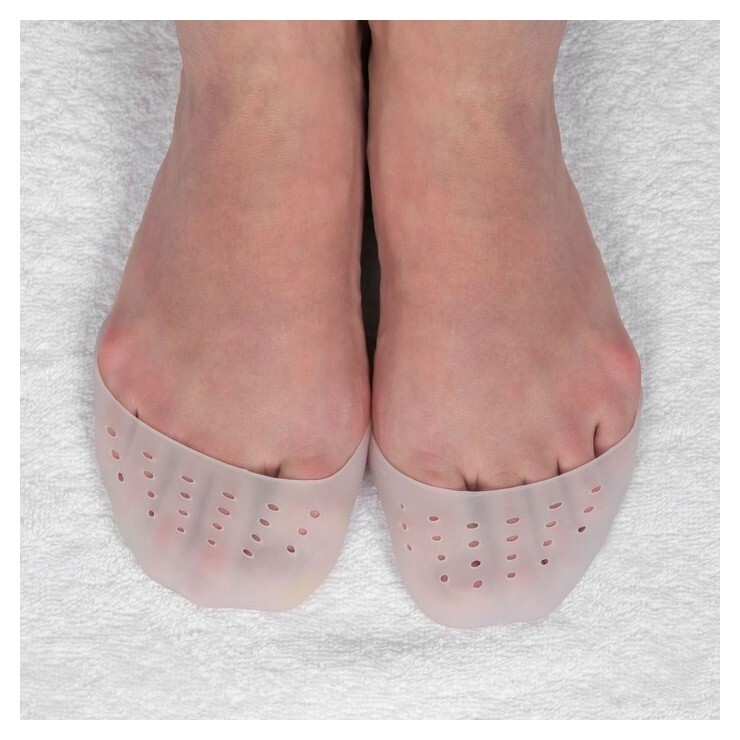 Подследники на пальцы, дышащие, силиконовые, 9 × 9 см, пара, цвет белый 