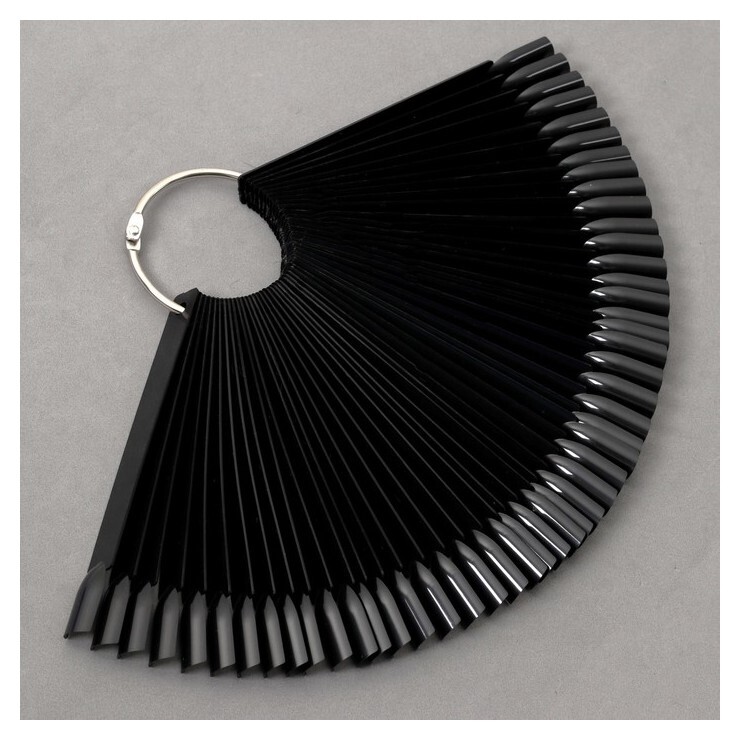 Палитра для лаков на кольце, 50 ногтей, цвет чёрный  