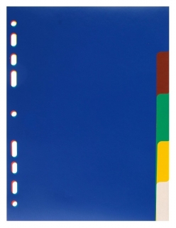 Разделитель пластиковый А5, цветной, 5 листов, 120 мкм Office-2020 