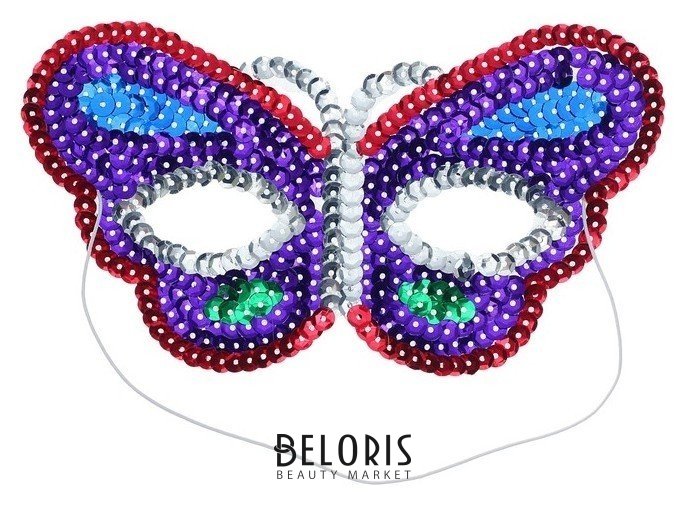 Карнавальная маска «Весёлая бабочка», с пайетками NNB