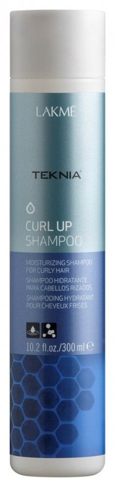Восстанавливающий шампунь для вьющихся волос и волос после химической завивки Curl Up Shampoo Lakme Teknia