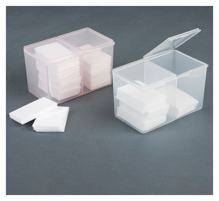 Контейнер для маникюрных принадлежностей, 2 ячейки, 12,5 × 7,5 × 7,5 см 