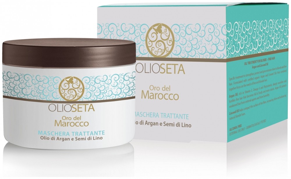 Питательная маска с маслом арганы и маслом семян льна Barex Italiana Olioseta Oro Del Marocco