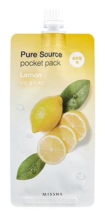 Ночная маска для лица с экстрактом лимона Pure Source Pocket Pack Lemon MISSHA