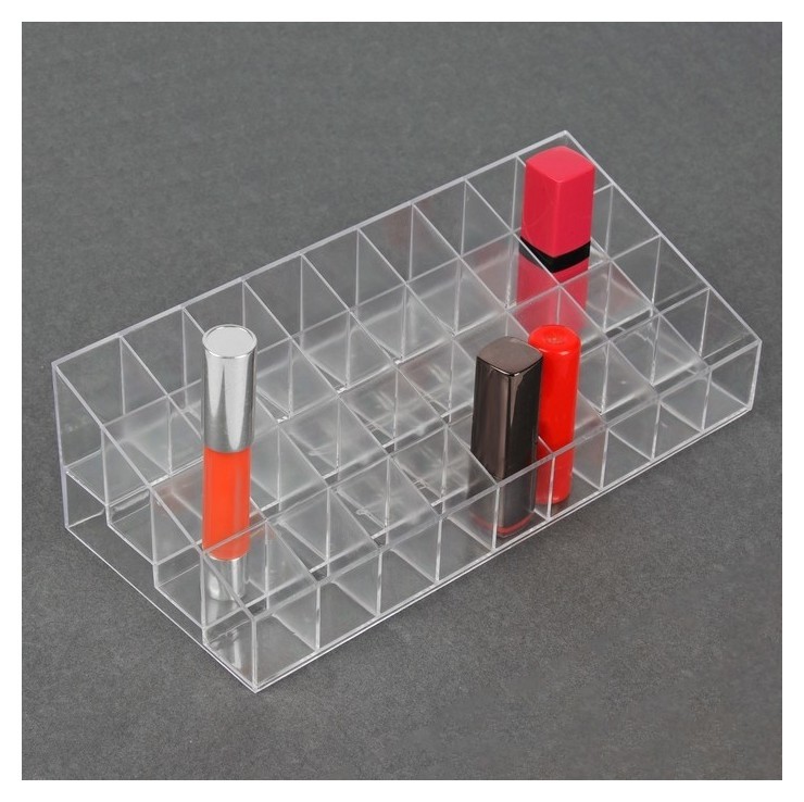 Органайзер для маникюрных/косметических принадлежностей, 36 секций, 24,5 × 11 × 7,3 см, цвет прозрачный
