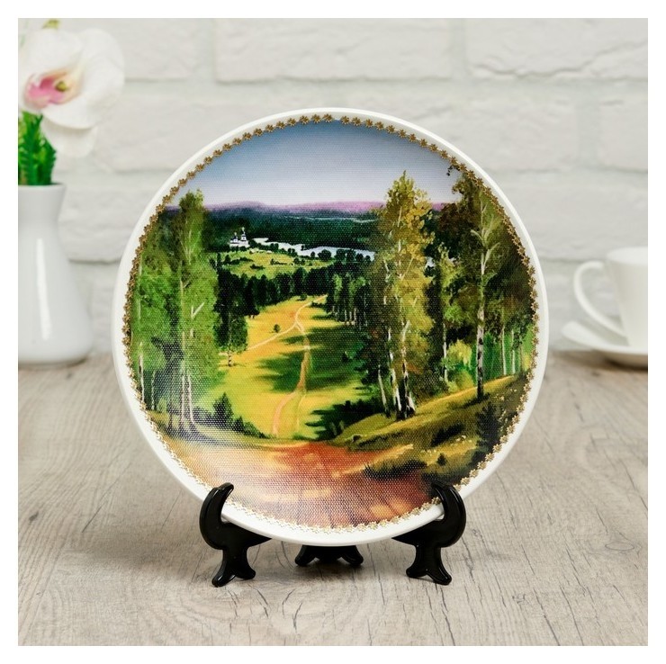 

Тарелка декоративная «Летний лес», настенная, D = 19