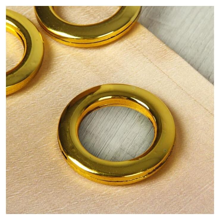 Люверсы для штор, D = 4,3/6,5 см, 10 шт, цвет золотой  Арт узор