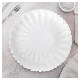 Тарелка обеденная «Цветок», 20×1,5 см, цвет белый Magistro