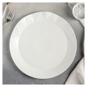 Тарелка обеденная «Идиллия», 25×2,5 см, цвет белый Magistro