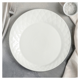 Тарелка обеденная «Блик», 26×2 см, цвет белый Magistro