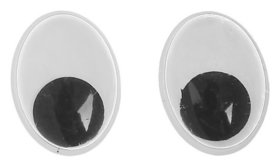 Глазки на клеевой основе, набор 84 шт, размер 1 шт: 1,5×2 см 