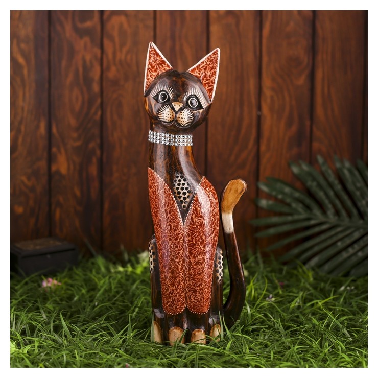 

Сувенир "Кошка коричневая", Разноцветный