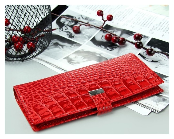 Кошелёк женский, 2 отдела, цвет красный  Cayman