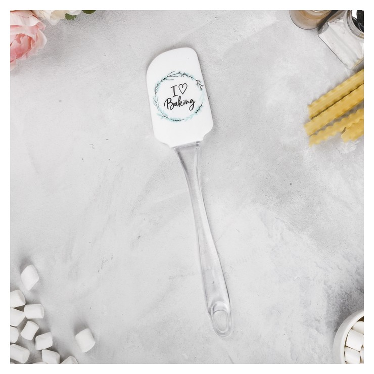 

Силиконовая лопатка I Love Baking, 5 х 24 см, Чёрный