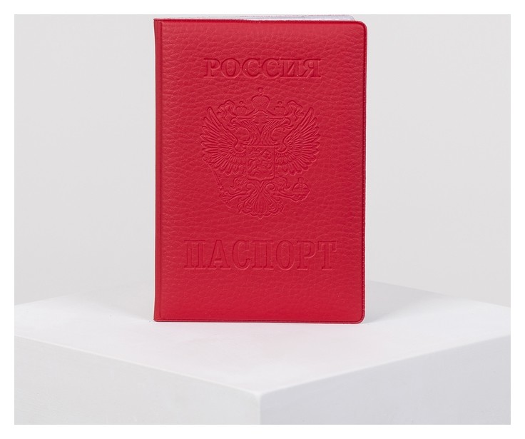 Обложка для паспорта с матовой поверхностью Цвет красный