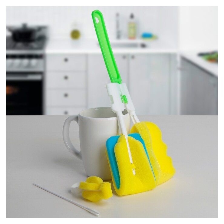 Ёршик для посуды, набор 4 шт  