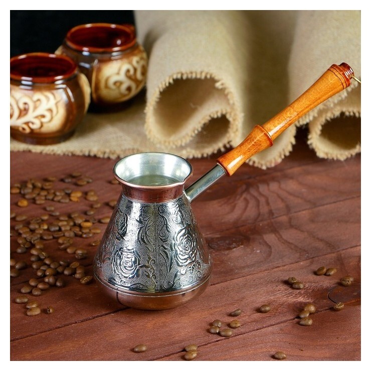 Турка для кофе медная «Роза», 0,5 л  