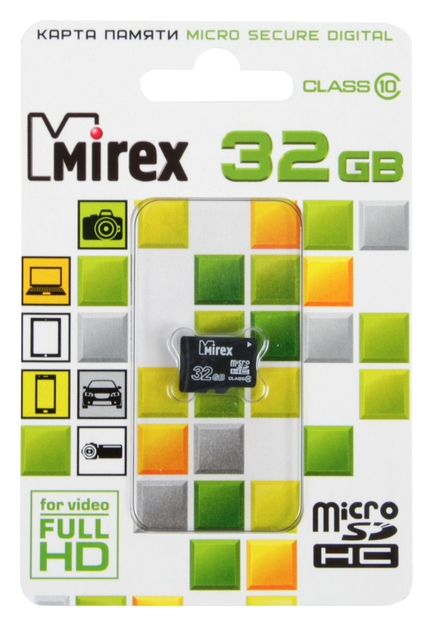 Карта памяти Mirex Microsd, 32 Гб, Sdhc, класс 10