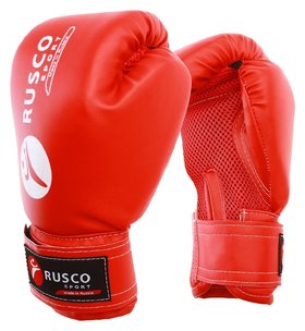 Перчатки боксерские Rusco Sport кож.зам. 10 Oz цвет красный Rusco sport