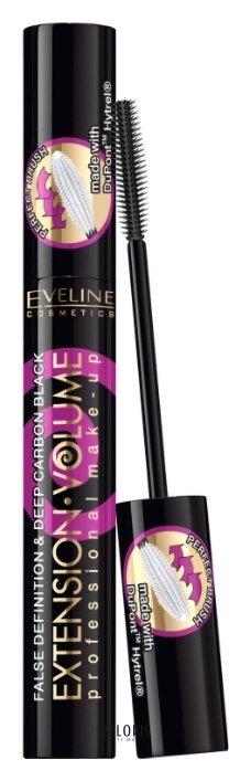Тушь для ресниц Extension volume Make-up экстремальный объем и удлинение Eveline Cosmetics