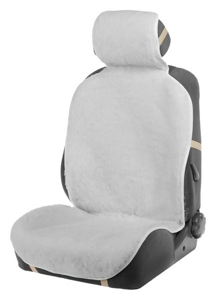 Накидка на сиденье, натуральная шерсть,145 х 55 см, белая
