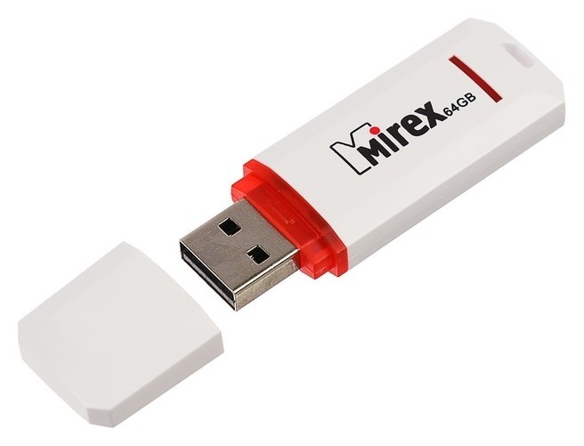 

Флешка Mirex Knight White, 64 Гб, Usb2.0, чт до 25 мб/с, зап до 15 мб/с, белая, Белый