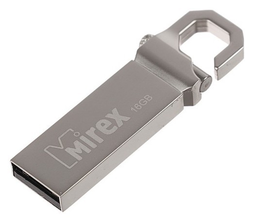 

Флешка Mirex Crab, 16 Гб, Usb2.0, чт до 25 мб/с, зап до 15 мб/с, цвет серебристый