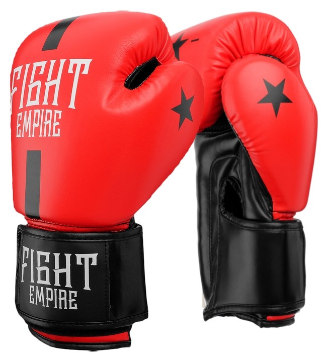 Перчатки боксёрские Fight Empire, 10 унций, цвет красный
