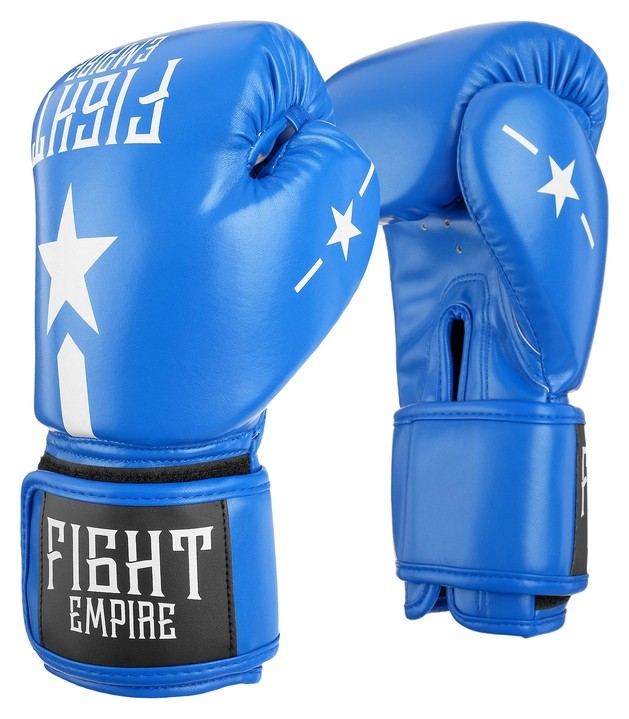 Перчатки боксёрские детские Fight Empire, 8 унций, цвет синий