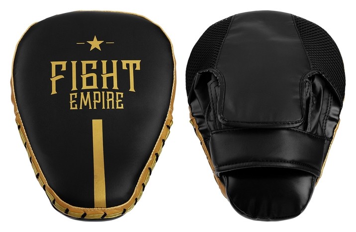 Лапа боксёрская Fight Empire Pro, 1 шт., цвет чёрный/золотой