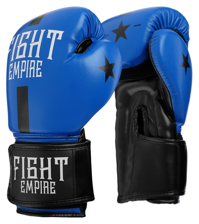 Перчатки боксёрские детские Fight Empire, 8 унций, цвет синий