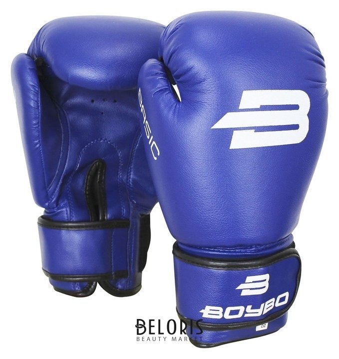 Перчатки боксёрские Boybo Basic к/з, 14 OZ, цвет синий Boybo