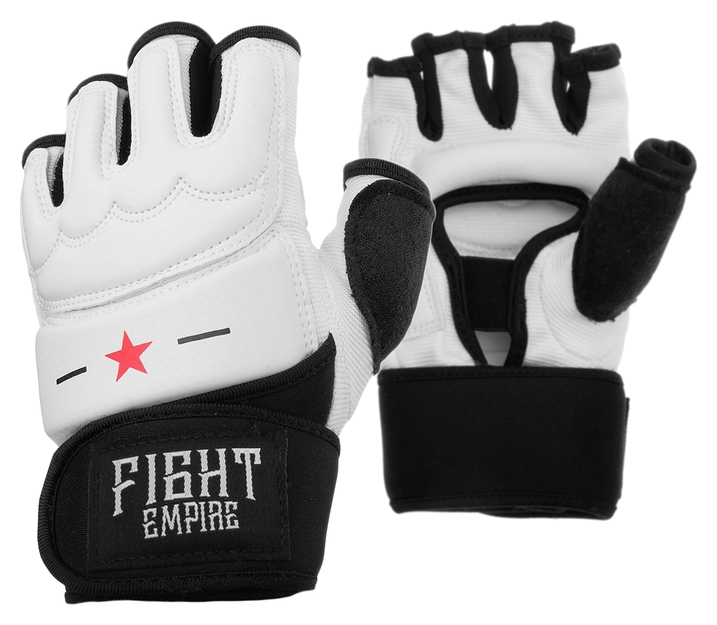 Перчатки для тхэквондо Fight Empire Размер L Цвет белый/черный