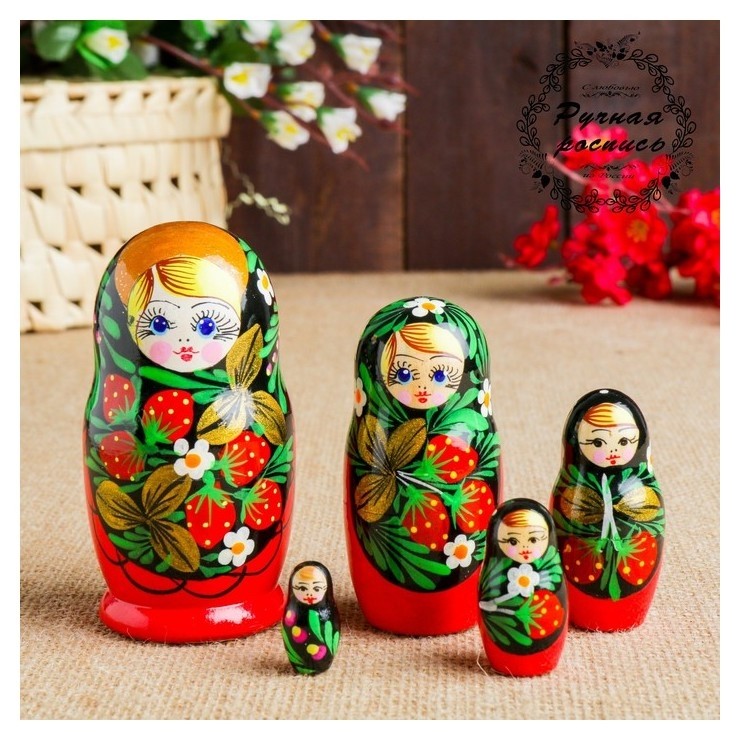 

Матрёшка "Хохломская", 5 кукольная