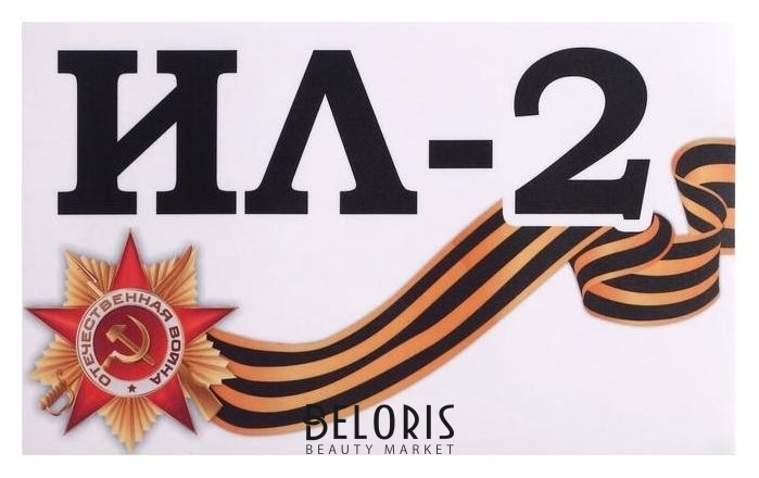 Наклейка на авто Ил-2 28 х 17 см NNB