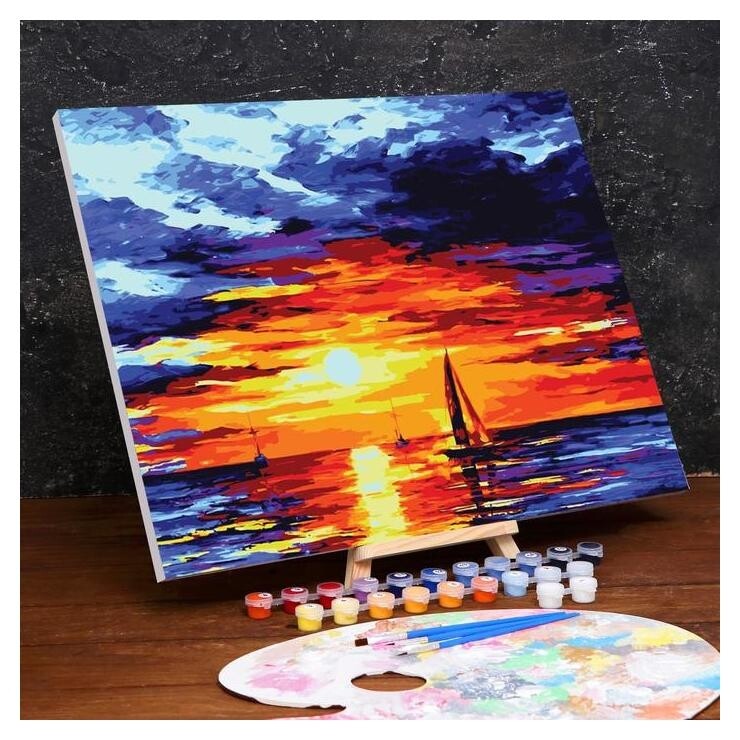 Картина по номерам на холсте с подрамником «Закат» 40×50 см Школа талантов