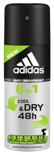Дезодорант-антиперспирант Cool & Dry 6 в 1 48ч Adidas