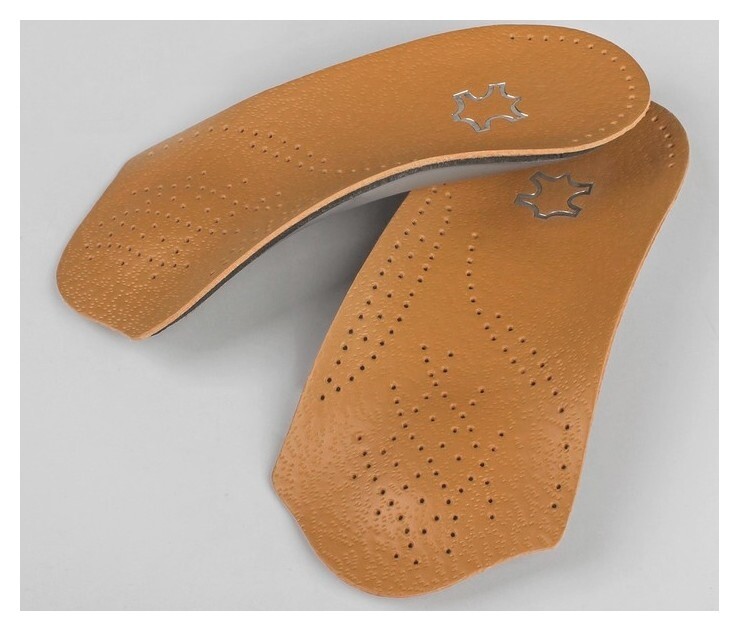 Полустельки для обуви, амортизирующие, дышащие, 35-36 р-р, пара, цвет коричневый  