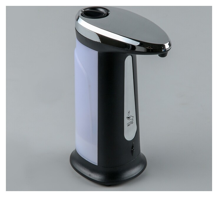 Диспенсер для антисептика/жидкого мыла, сенсорный, на батарейках, 400 мл, цвет чёрный  