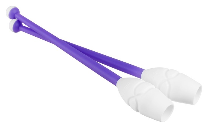 Булавы для гимнастики вставляющиеся 36 см, цвет фиолетовый/белый