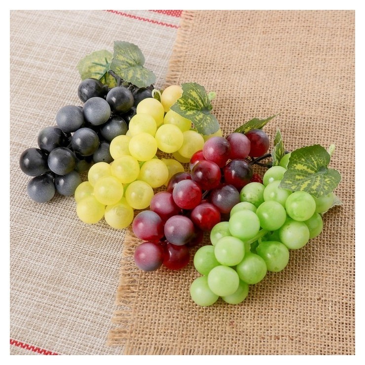 Искусственный виноград, 24 ягоды, матовый