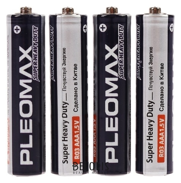 Батарейка солевая Pleomax Super Heavy Duty, Aaa, R03-4s, 1.5в, спайка, 4 шт. Pleomax