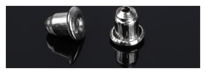 Заглушки для швенз и пусет (10 пар набор), цвет серебро