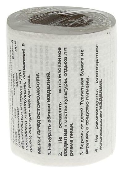 Сувенирная туалетная бумага "Инструкция к тб", мини, 9,5х10х9,5 см Русма