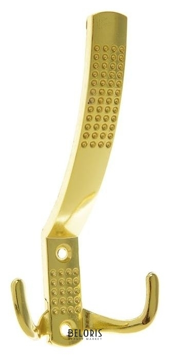 Крючок мебельный Km302gp, трёхрожковый, цвет золото NNB