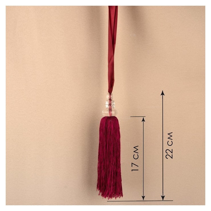 

Кисть для штор «Камила», 60 ± 1 см, цвет бордовый