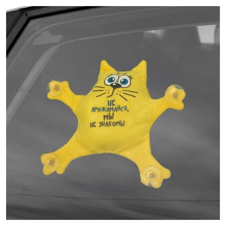 Автоигрушка на присосках «Не прижимайся, мы не знакомы», котик