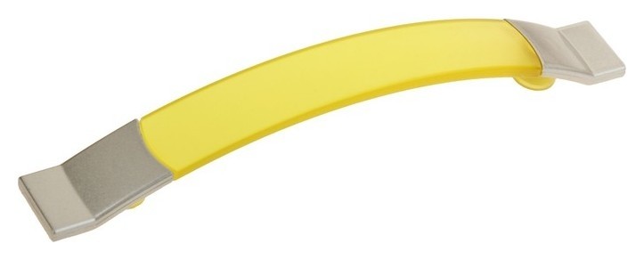 Ручка скоба Plastic 005, пластиковая, м/о 128 мм, желтая